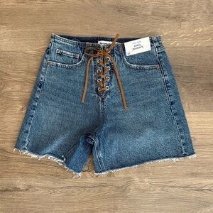 Abercrombie & Fitch Lace-Up Jean Shorts